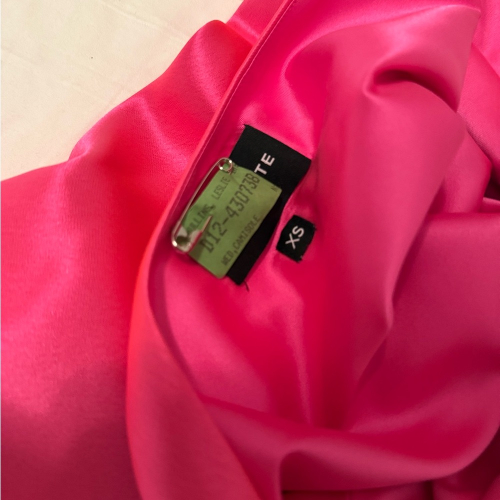 Hot Pink Satin Wide-Leg Pants - Picture 7 of 7